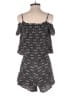 Lush 100% Rayon Graphic Gray Romper Size S - photo 2