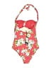 Pez D'Or Floral Red One Piece Swimsuit Size S - photo 2