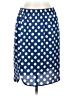 Ann Taylor 100% Polyester Polka Dots Blue Casual Skirt Size 2 - photo 1