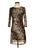 Assorted Brands Animal Print Brown Cocktail Dress Size XS - photo 1