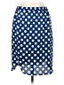 Ann Taylor 100% Polyester Polka Dots Blue Casual Skirt Size 2 - photo 2