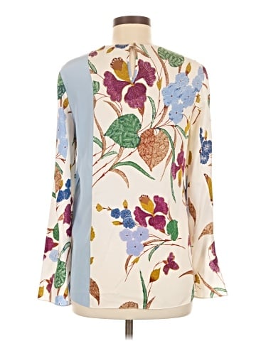 Diane von Furstenberg Long Sleeve Silk Top (view 2)