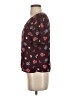 Express 100% Polyester Hearts Burgundy Short Sleeve Blouse Size XS - photo 5