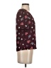 Express 100% Polyester Hearts Burgundy Short Sleeve Blouse Size XS - photo 4