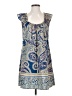 Glam 100% Polyester Paisley Blue Cocktail Dress Size S - photo 1