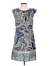 Glam 100% Polyester Paisley Blue Cocktail Dress Size S - photo 2