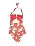 Pez D'Or Floral Red One Piece Swimsuit Size S - photo 2