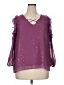 Cato Purple 3/4 Sleeve Blouse Size XL - photo 1
