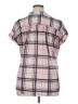 New York Laundry 100% Polyester Plaid Pink Short Sleeve Blouse Size XL - photo 2