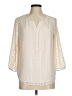 Talbots 100% Polyester Ivory 3/4 Sleeve Blouse Size M - photo 1