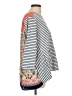 MULTIPLES Stripes Blue 3/4 Sleeve Blouse Size L - photo 4