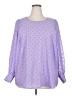Torrid 100% Polyester Purple Long Sleeve Blouse Size 2X Plus (2) - photo 1