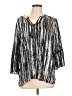 Gloria Vanderbilt Silver 3/4 Sleeve Blouse Size L - photo 1