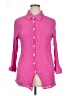 Shein Curve 100% Polyester Pink 3/4 Sleeve Blouse Size 1X - photo 1