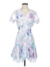 Unbranded 100% Viscose Tie-dye Blue Cocktail Dress Size 1 - photo 1