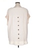 Shein Curve 100% Polyester Ivory Short Sleeve Blouse Size 16 Plus (2) - photo 2