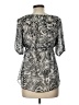 LOVE SQUAD 100% Polyester Silver Short Sleeve Blouse Size L - photo 2