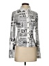 Shein Print Silver Long Sleeve Blouse Size 4 - photo 1