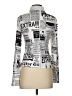 Shein Print Silver Long Sleeve Blouse Size 4 - photo 2