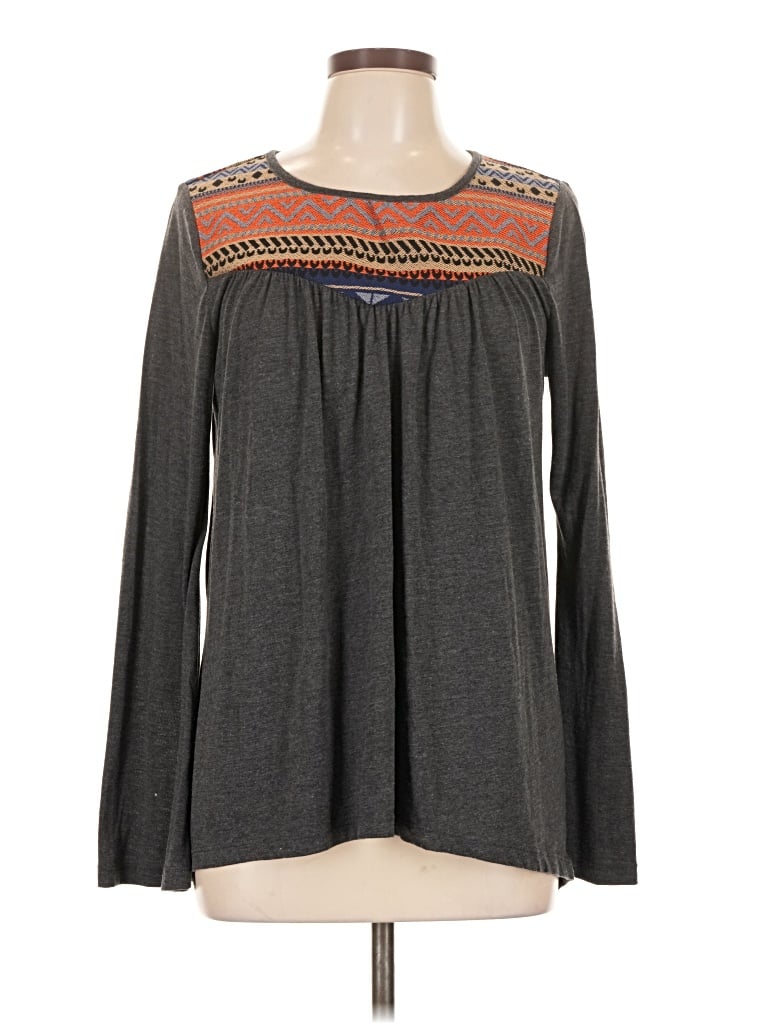 Pre-owned Altar'd State Long Sleeve T-shirt In Gray