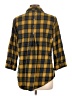 Toofan 100% Cotton Plaid Yellow 3/4 Sleeve Button-Down Shirt Size L - photo 2
