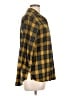 Toofan 100% Cotton Plaid Yellow 3/4 Sleeve Button-Down Shirt Size L - photo 4
