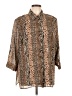BonWorth Animal Print Brown 3/4 Sleeve Blouse Size L - photo 1