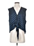 Free People 100% Polyester Blue Sleeveless Blouse Size S - photo 1