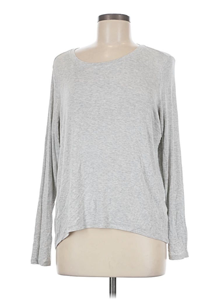 Pre-owned Athleta Long Sleeve T-shirt In Gray