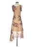 Unbranded Floral Tan Cocktail Dress Size XS (estimated) - photo 2