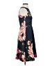 Donna Morgan 100% Polyester Floral Blue Cocktail Dress Size 0 - photo 4