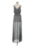 She + Sky 100% Polyester Print Gray Casual Dress Size S - photo 1