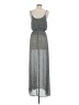 She + Sky 100% Polyester Print Gray Casual Dress Size S - photo 2