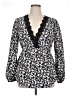 Shein 100% Polyester Black Long Sleeve Blouse Size XL - photo 1