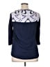 Chico's 100% Linen Blue 3/4 Sleeve Blouse Size Med (1) - photo 2
