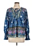 Unbranded Blue Long Sleeve Blouse Size L - photo 1
