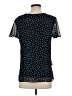 Christopher & Banks 100% Polyester Stars Black Short Sleeve Blouse Size S - photo 2