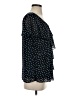 Christopher & Banks 100% Polyester Stars Black Short Sleeve Blouse Size S - photo 4
