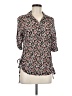 Amang NY Floral Black 3/4 Sleeve Blouse Size M - photo 1