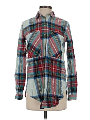 Topshop Long Sleeve Button-Down Shirt (view 1)