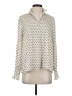 Max Studio 100% Polyester Polka Dots Ivory Long Sleeve Blouse Size XS - photo 1