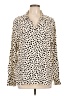 Tommy Bahama Animal Print Ivory Long Sleeve Blouse Size L - photo 1