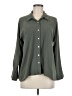 Chenault 100% Polyester Solid Gray Long Sleeve Blouse Size M - photo 1