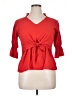Temptation Red 3/4 Sleeve Blouse Size XL - photo 1
