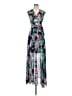 Just... Taylor 100% Polyester Print Green Cocktail Dress Size 2 - photo 1