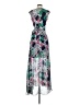 Just... Taylor 100% Polyester Print Green Cocktail Dress Size 2 - photo 2