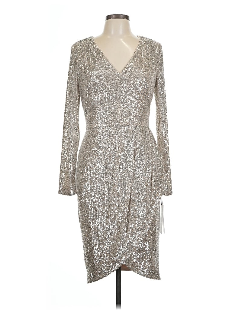 Pre-owned Calvin Klein Cocktail Dress In Tan