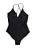 Unbranded Solid Black One Piece Swimsuit Size M - photo 2