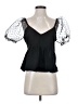 Mi ami 100% Polyester Black 3/4 Sleeve Blouse Size S - photo 1