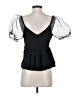 Mi ami 100% Polyester Black 3/4 Sleeve Blouse Size S - photo 2